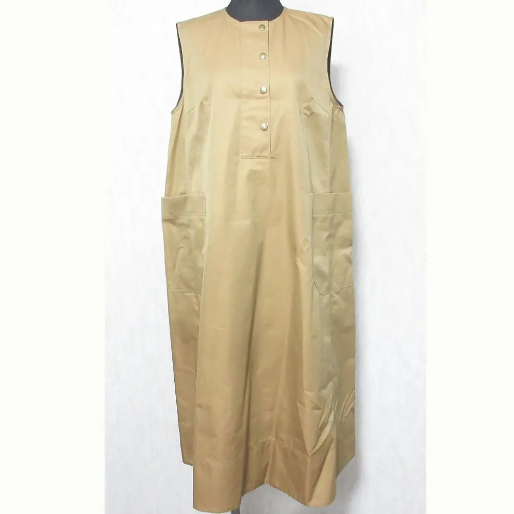 yori ヨリ スリーブレスサイドポケットワンピース YR1824-111AT サイズ36 ブラウン