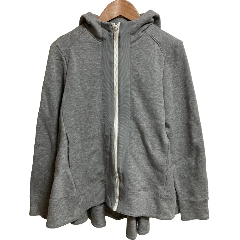 yori ヨリ タックフレアジップパーカー サイズF グレー