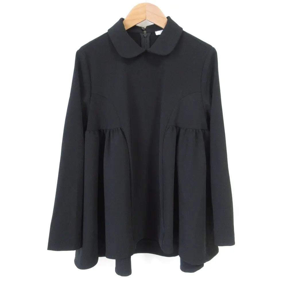 25SS yori ヨリ サイドギャザーセレモニーブラウス YR21-25011SP サイズ36 ブラック
