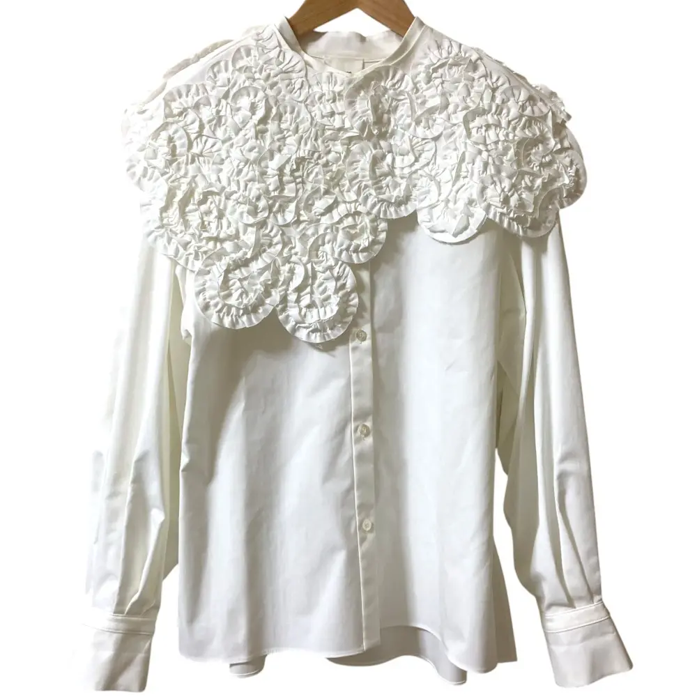 shirocon yori シロコン ヨリ ホイップカラー 長袖 ブラウス SC2121-010AW サイズ38 ホワイト 