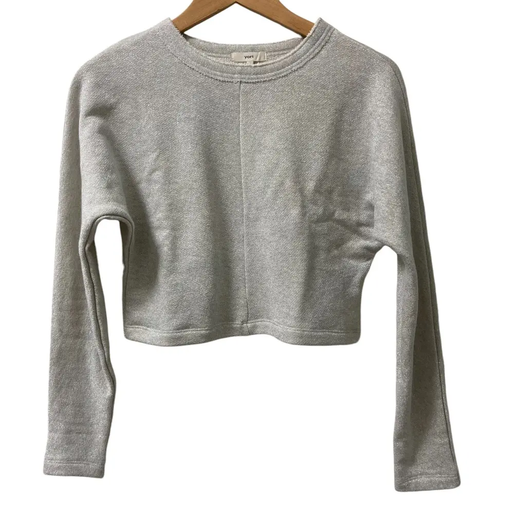 24AW yori ヨリ ラメドルマンプルオーバー カットソー YR11-24159AW サイズ36 シルバーグレー