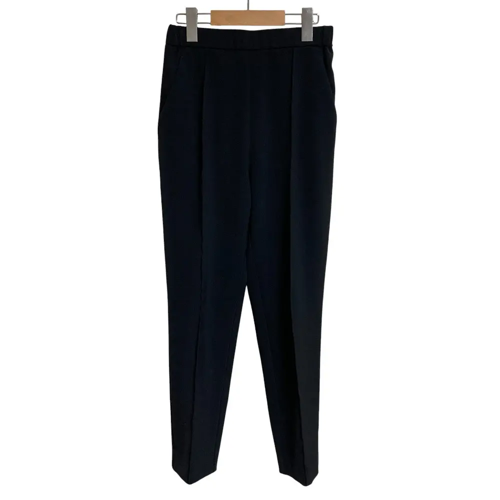 23SS yori ヨリ ピンタックストレッチパンツ YR22-23086SM サイズ36 ネイビー