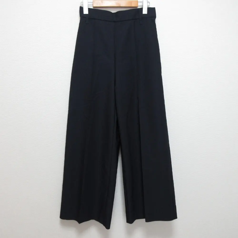 24AW yori ヨリ ギャババギーワイドパンツ YR22-24140AW サイズ38 ネイビー