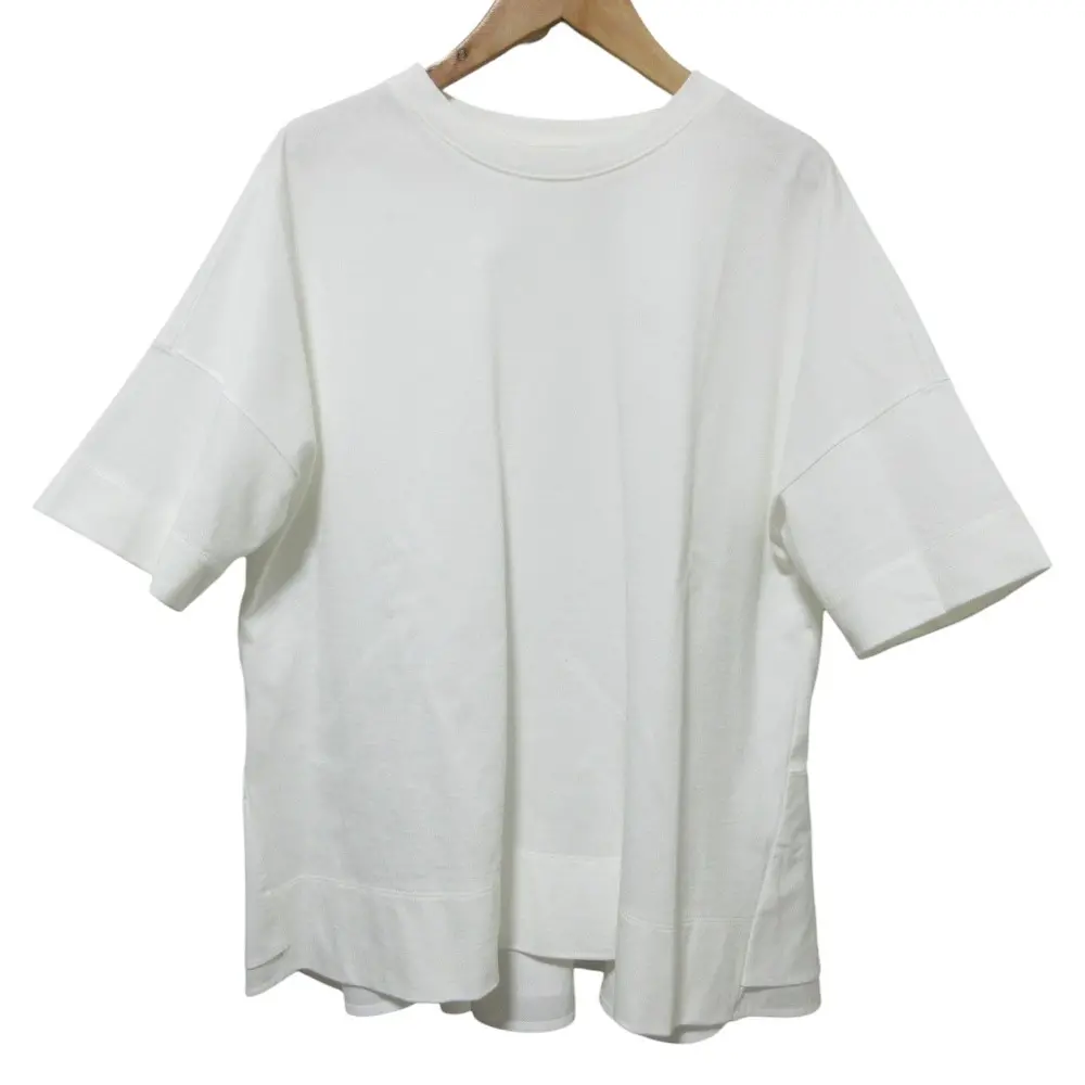 25SS yori ヨリ Solid Back Flare Tee ソリッドバックフレアTシャツ カットソー YR11-25102K F ホワイト