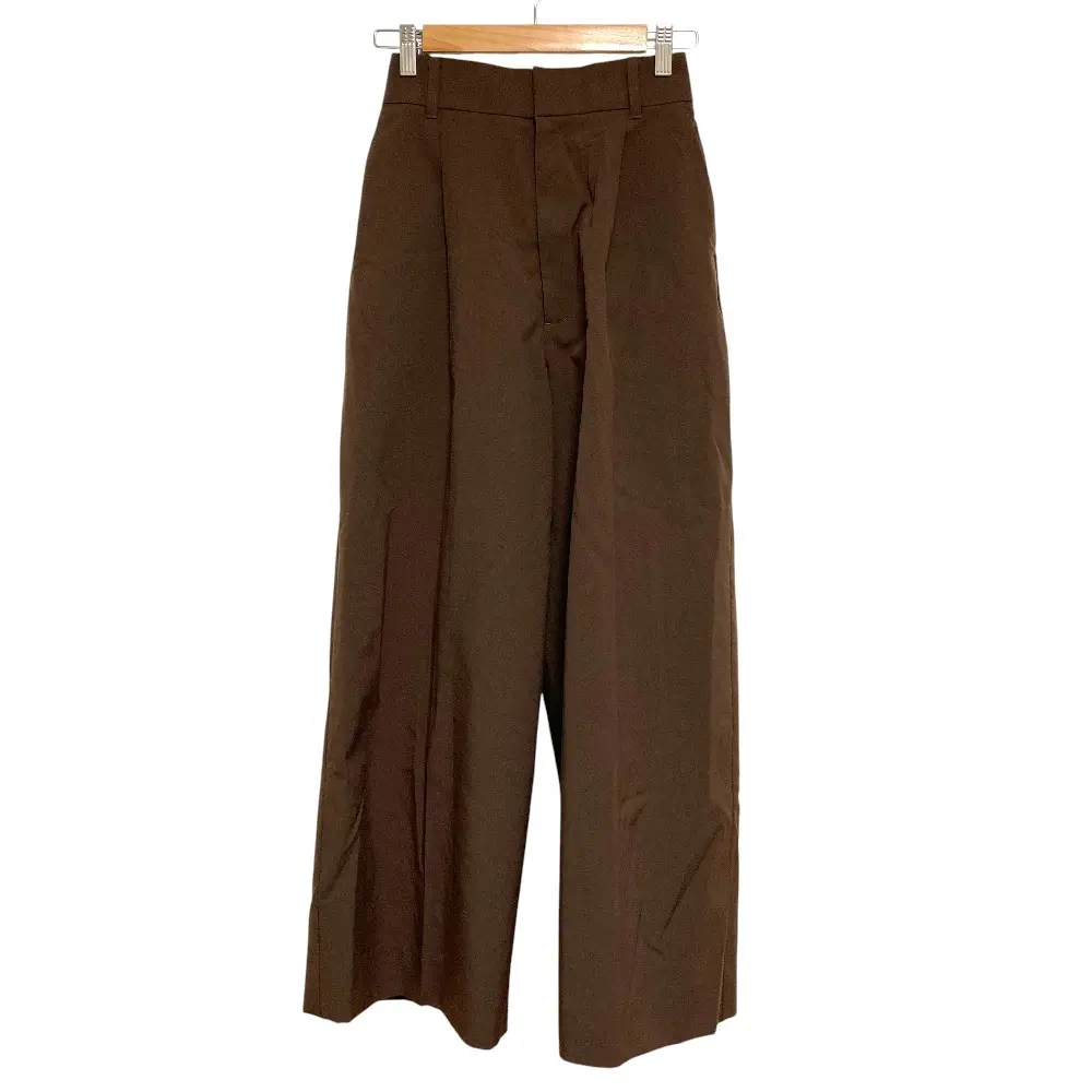25SS yori ヨリ ビクトリーワイドパンツ YR22-25020SP サイズ36 ブラウン