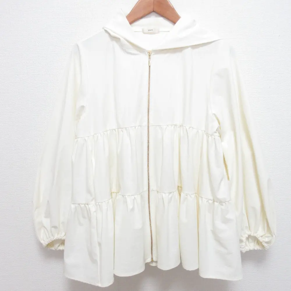 24SS yori ヨリ 撥水ストレッチパーカー サイズ34 ホワイト