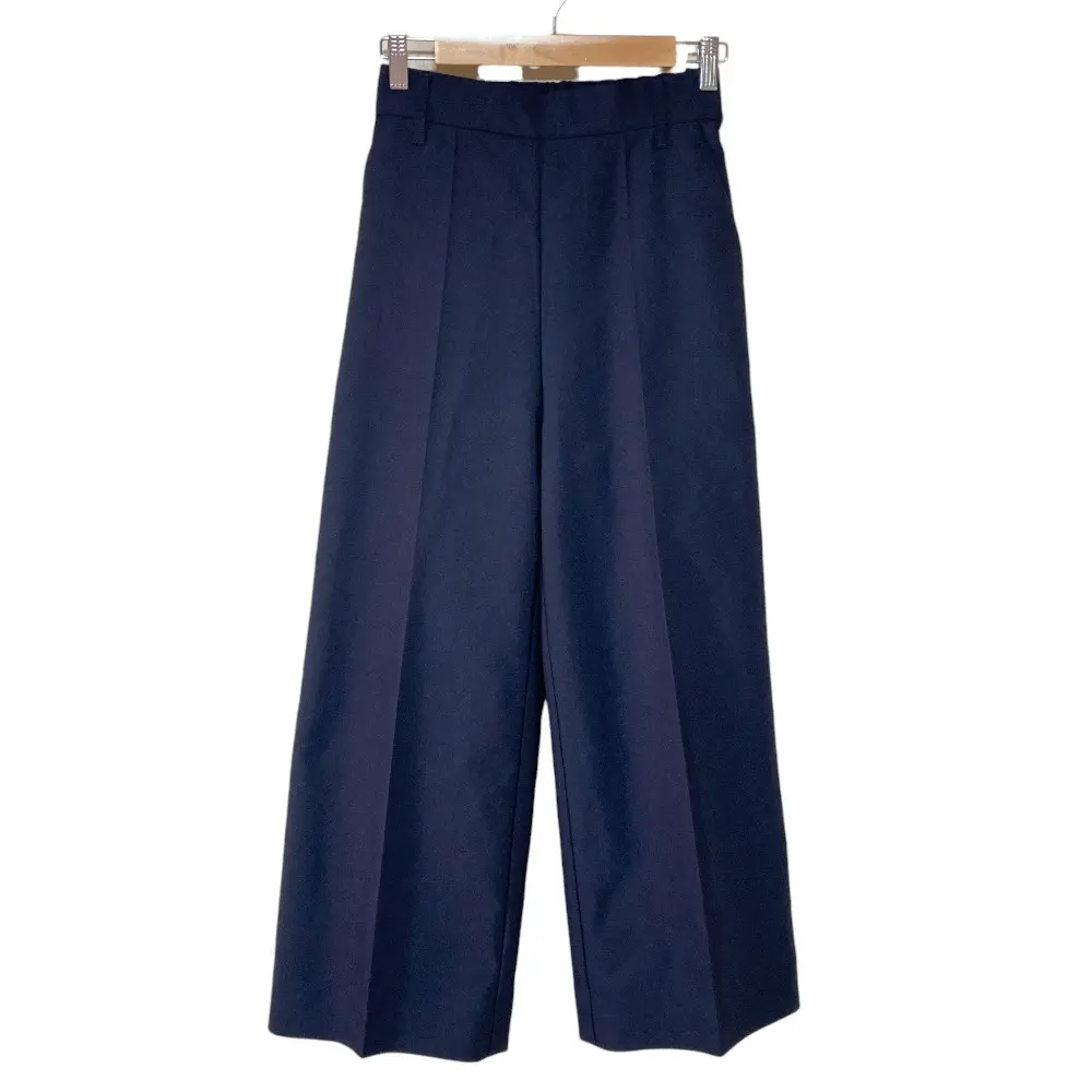 24AW yori ヨリ ギャババギーワイドパンツ 36 ネイビー