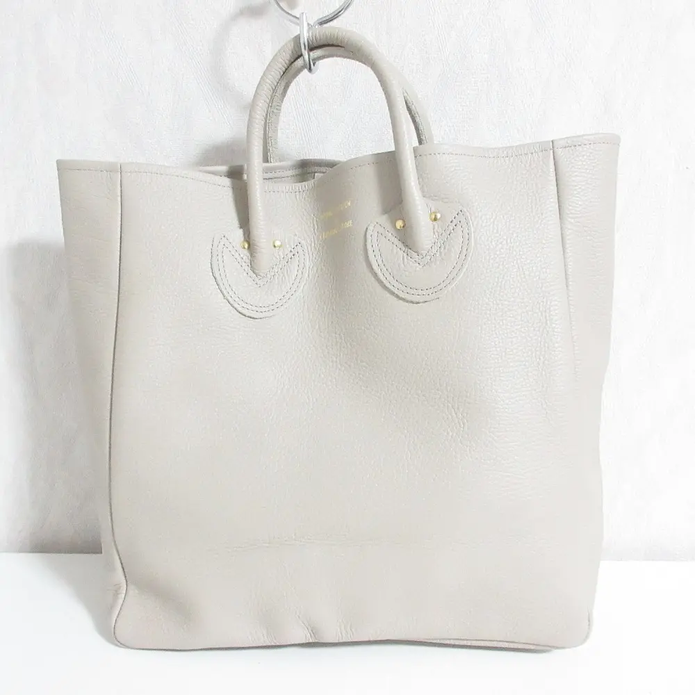 YOUNG&OLSEN ヤングアンドオルセン レザー トートバッグ グレージュ