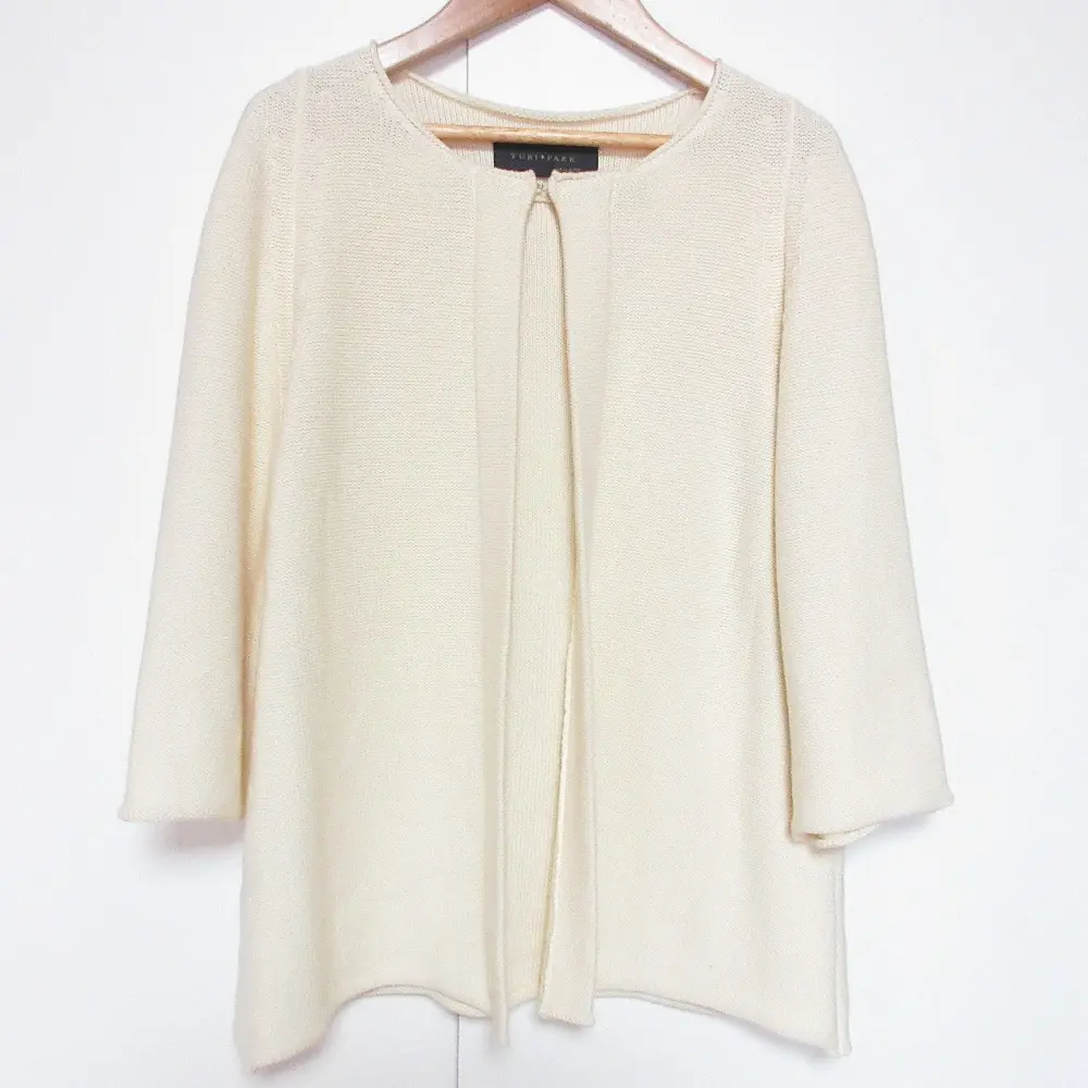 YURI PARK ユリパーク コットンニット カーディガン アイボリー 