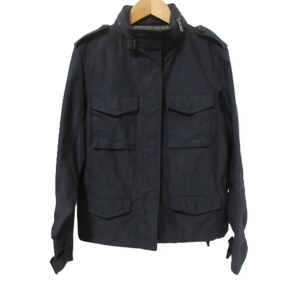 YVES SAINT LAURENT rive gauche イヴサンローランリヴゴーシュ ジップアップ ミリタリージャケット 165897 F36 ブラック