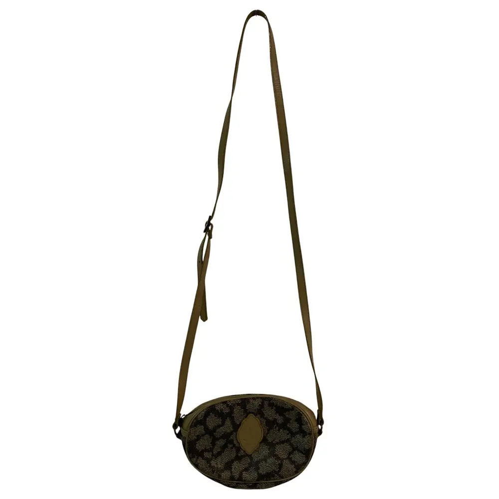 YVES SAINT LAURENT YSL イブサンローラン ジラフ柄 PVC ショルダーポーチ バッグ ポシェット カーキ ブラウン系