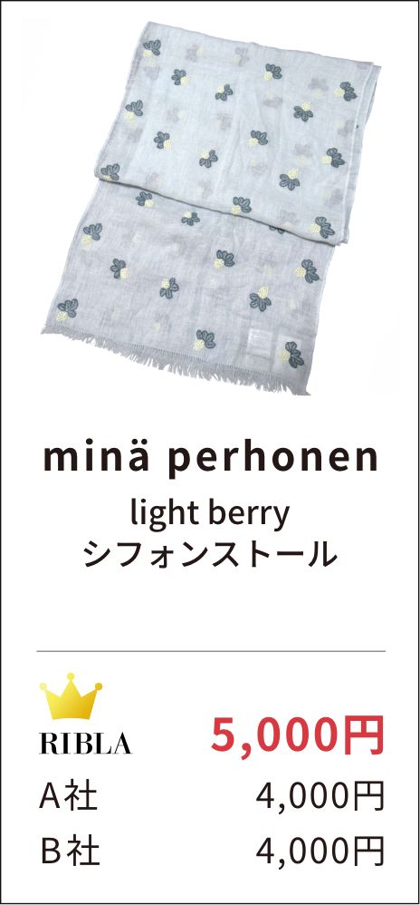 mina perhonen light berry シフォンストール