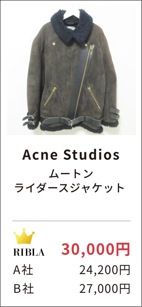 Acne Studios ムートン ライダースジャケット