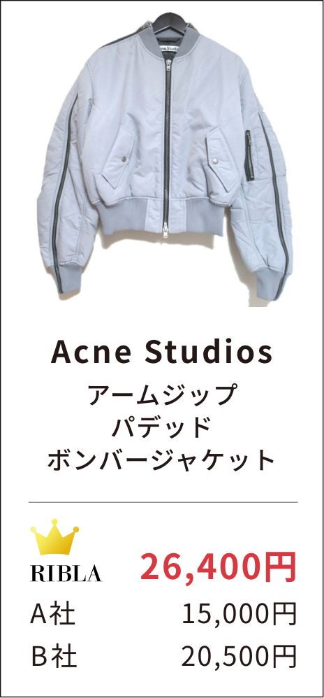 Acne Studios アームジップ パデッド ボンバージャケット