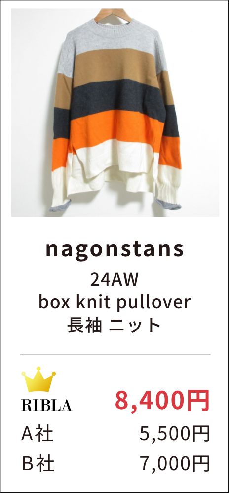 nagonstans 24AW box knit pullover 長袖 ニット