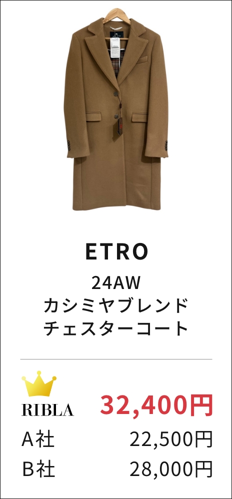24AW カシミヤブレンド チェスターコート