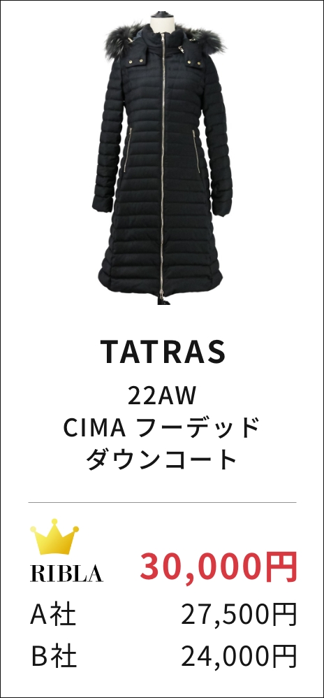 TATRAS 22AWCIMA フーデッド ダウンコート