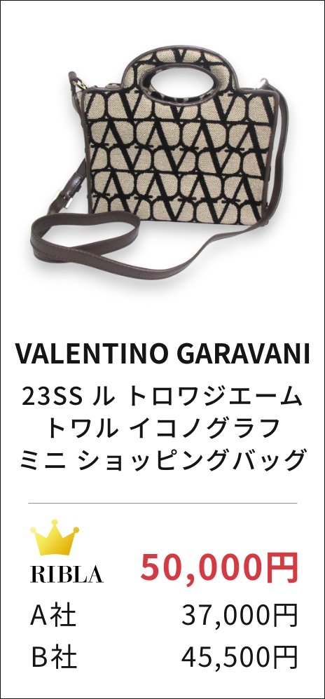 VALENTINO GARAVANI 23SS ル トロワジエーム トワル イコノグラフ ミニ ショッピングバッグ