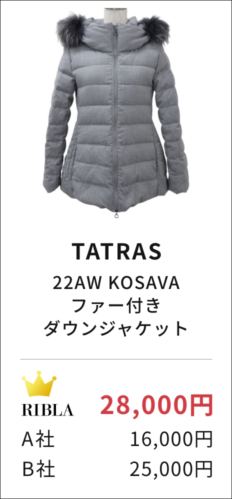 TATRAS 22AW KOSAVA ファー付き ダウンジャケット