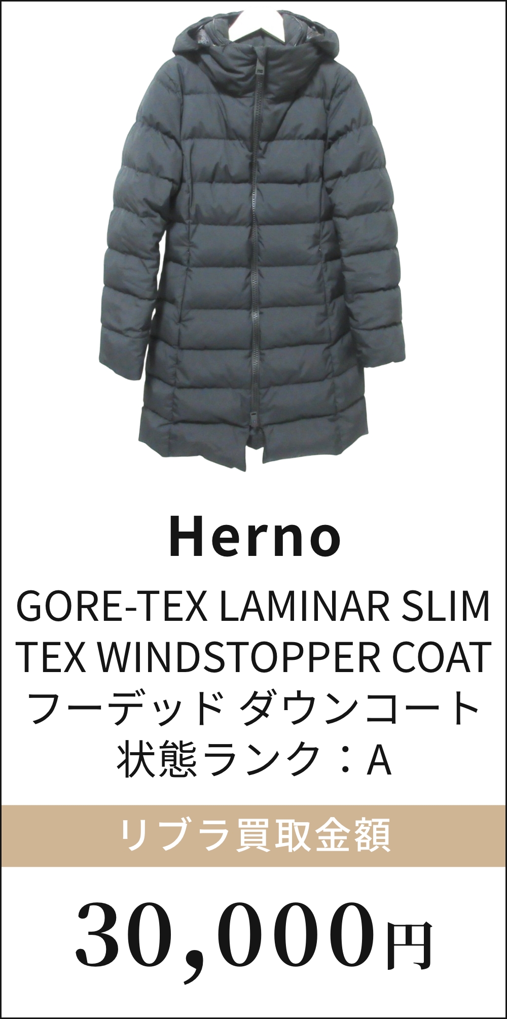 GORE-TEX LAMINAR SLIM TEX WINDSTOPPER COAT フーデッド ダウンコート