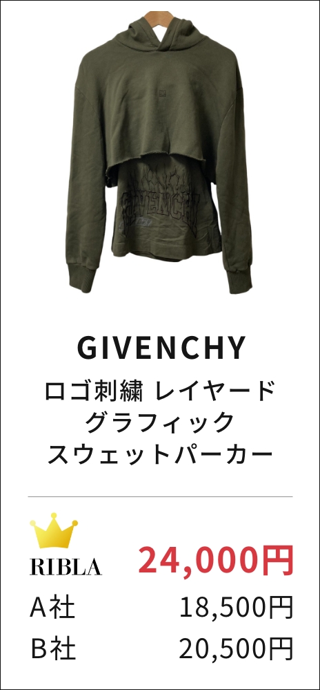 ロゴ刺繍 レイヤード グラフィック スウェットパーカー